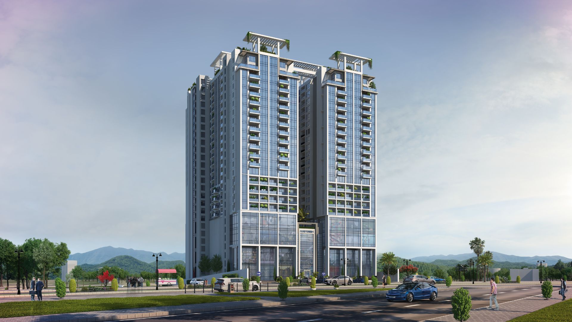 Cloud Tower-1, 27-storey high-rise building with the best luxury apartments in Islamabad, located in B-17 near Motorway M-1