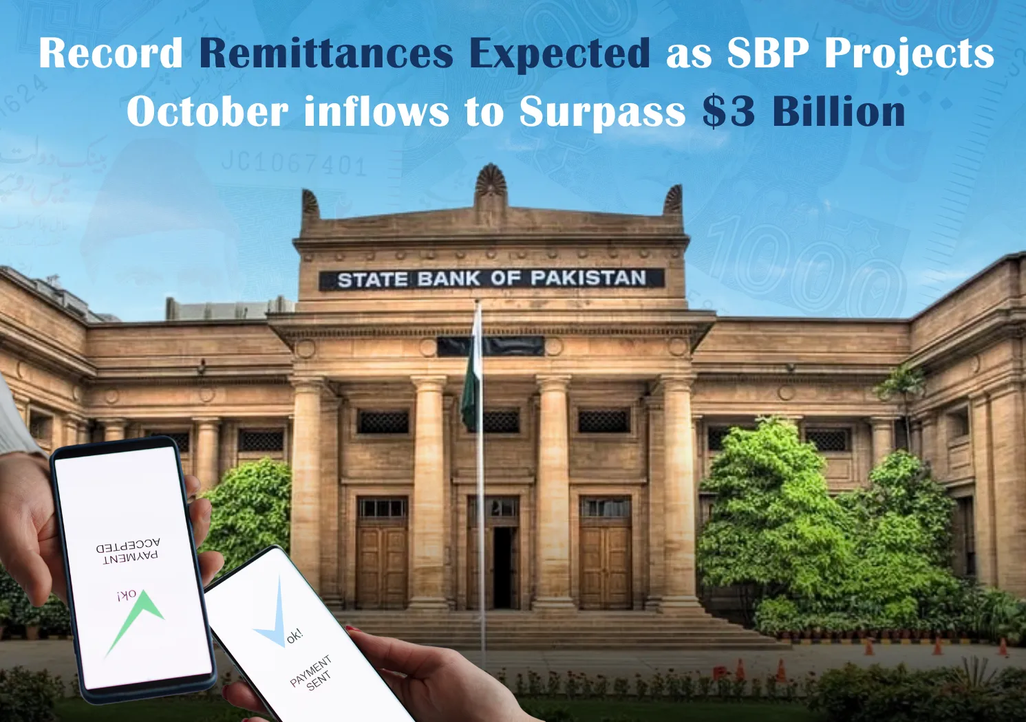 October 2024 remittance surge, SBP projection, $3 billion inflows, Pakistan economic support.